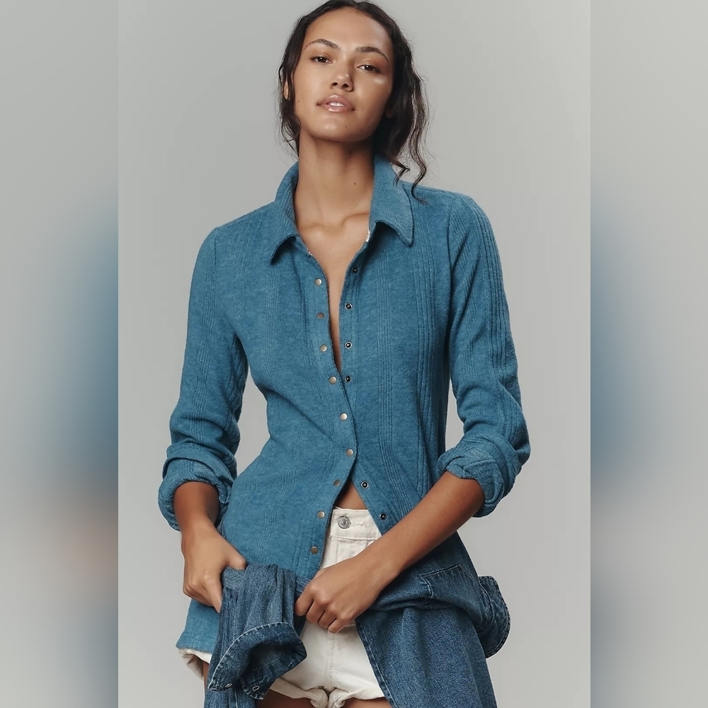 Pilcro x Anthropologie | Pilcro Brushed Buttondown Cardigan Sweater Size Small
